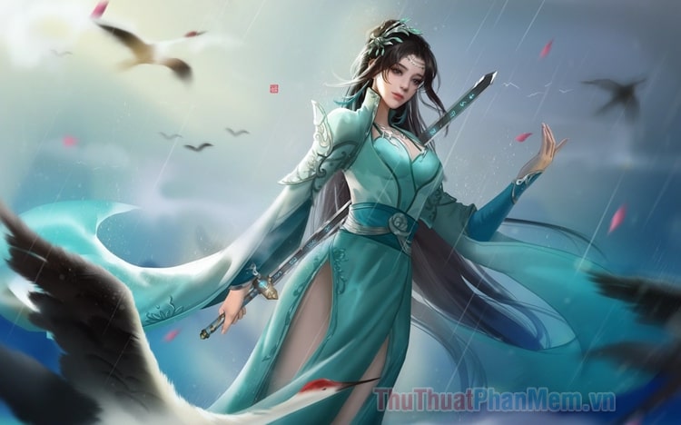 anh anime co trang