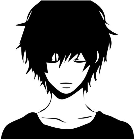 anh anime den trang