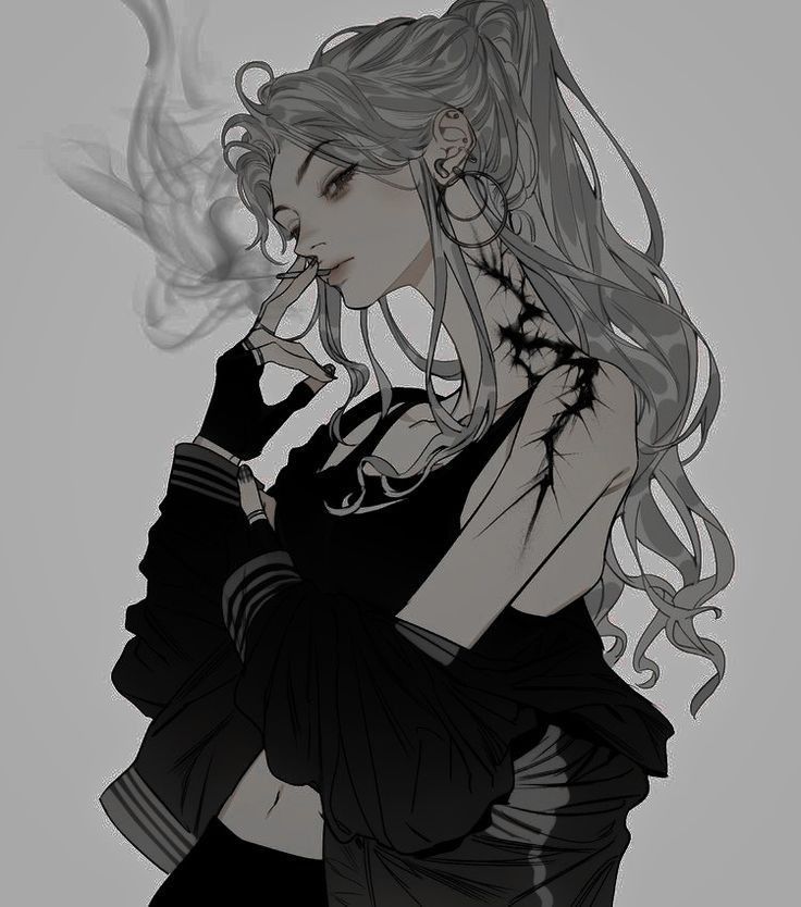 anh anime den trang