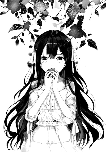 anh anime den trang
