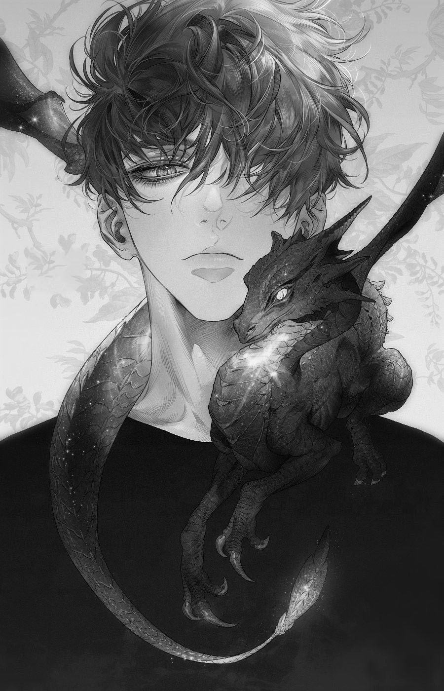 anh anime den trang