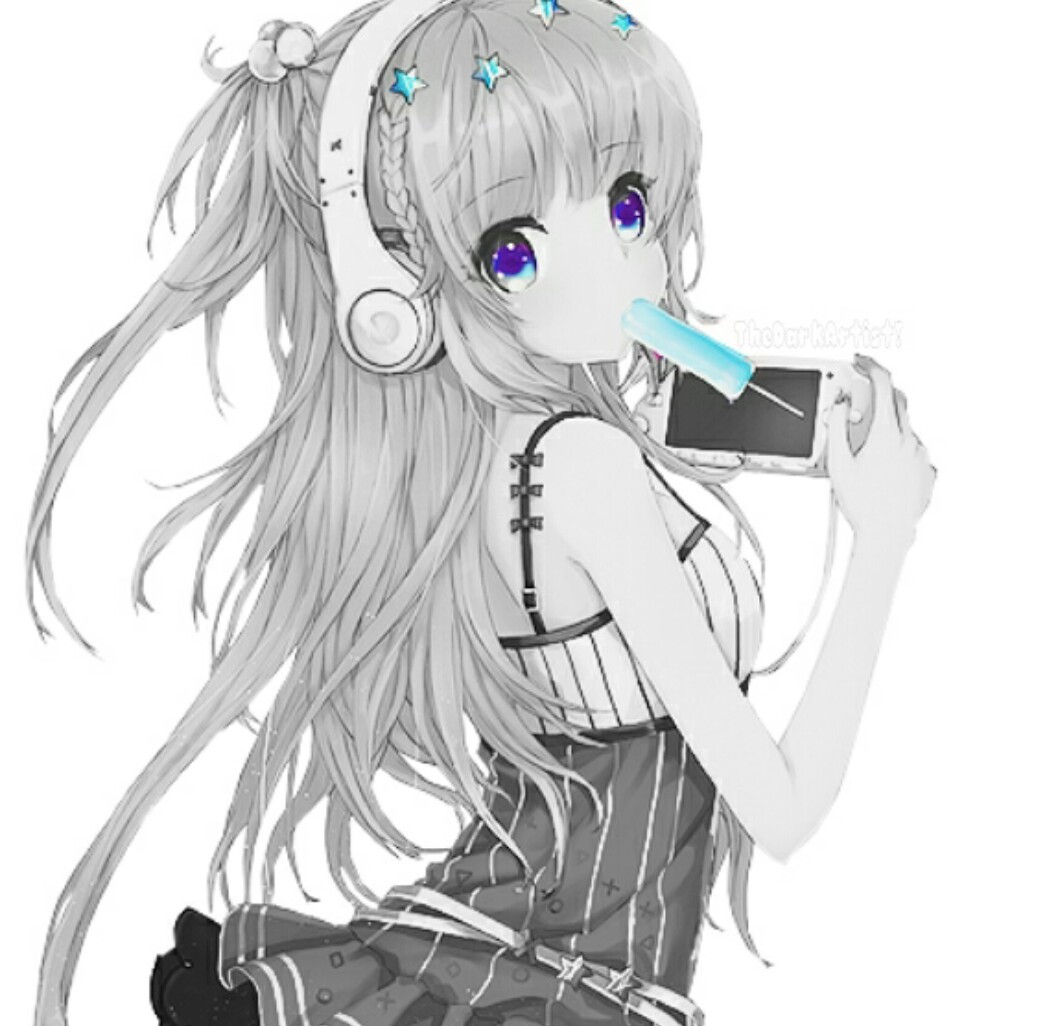 anh anime den trang