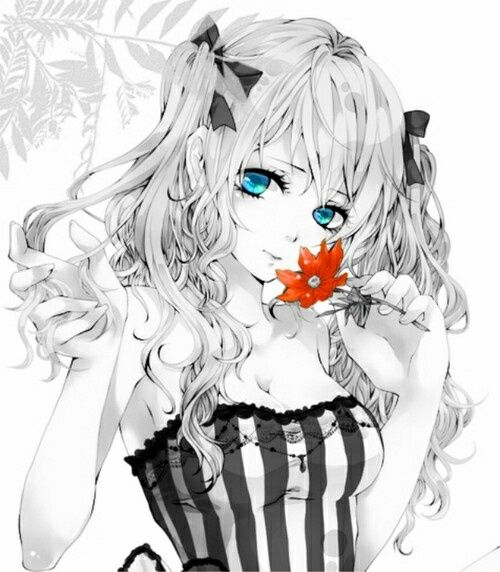anh anime den trang