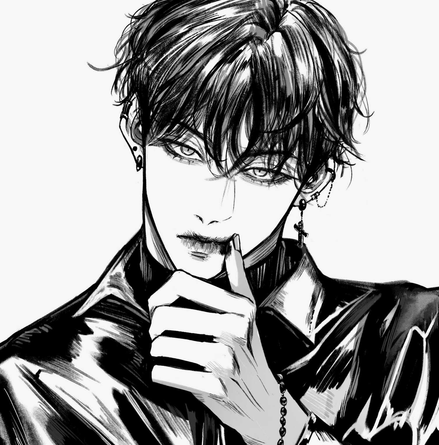 anh anime den trang