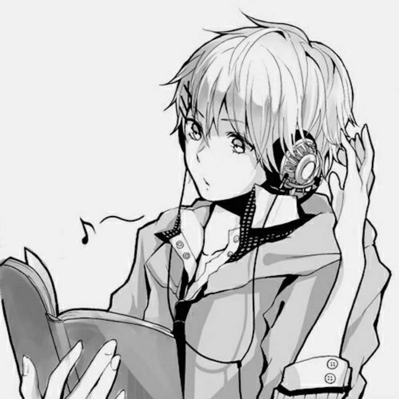 anh anime den trang