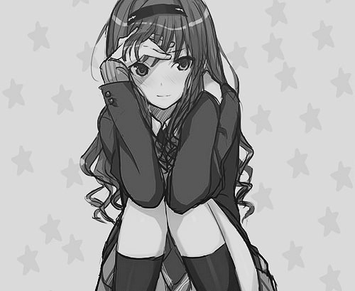 anh anime den trang