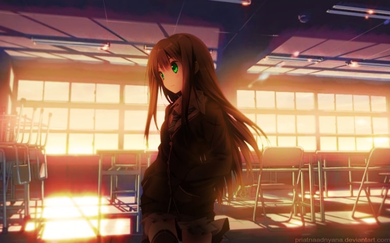 anh anime hoc sinh