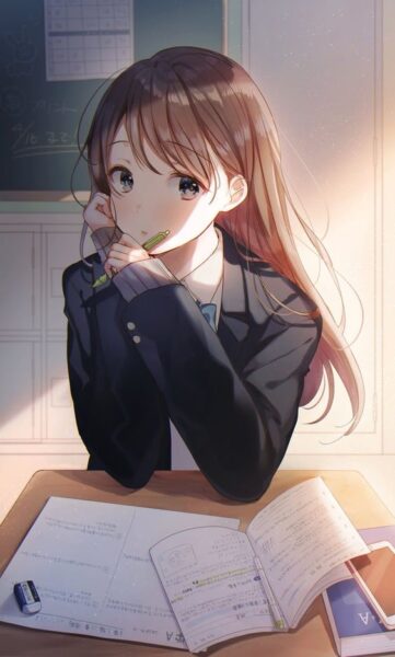 anh anime hoc sinh