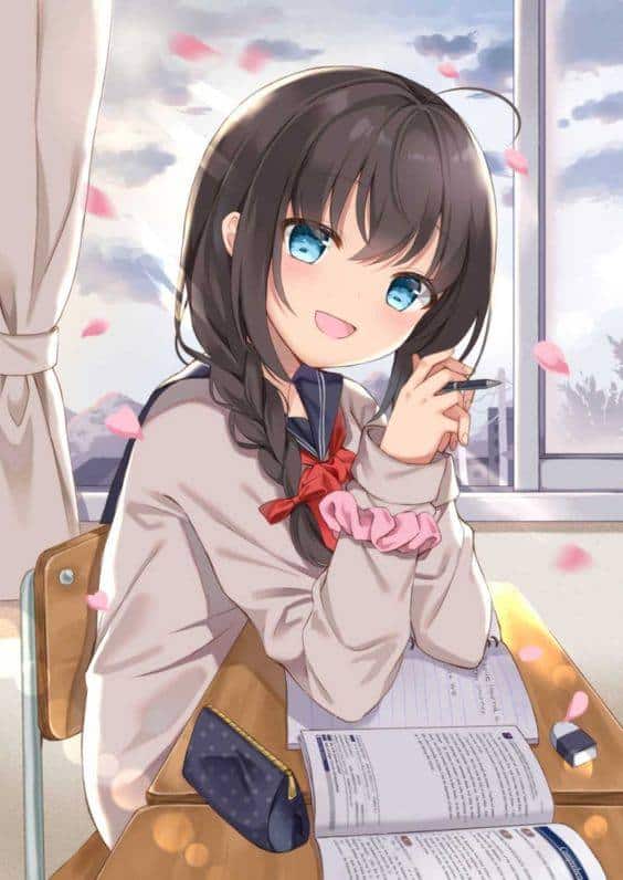anh anime hoc sinh