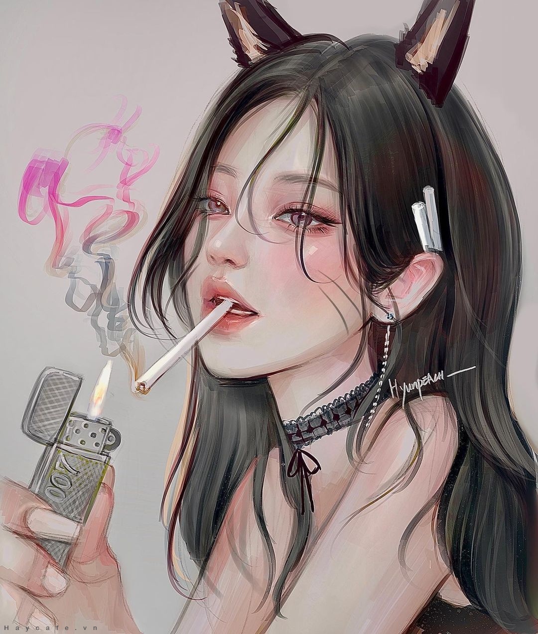 anh anime hut thuoc