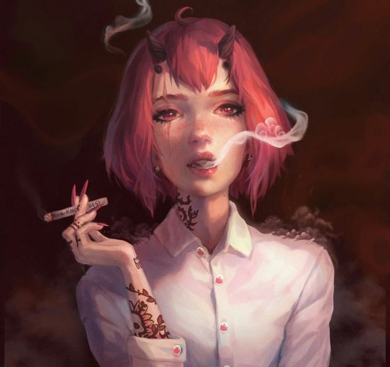 anh anime hut thuoc