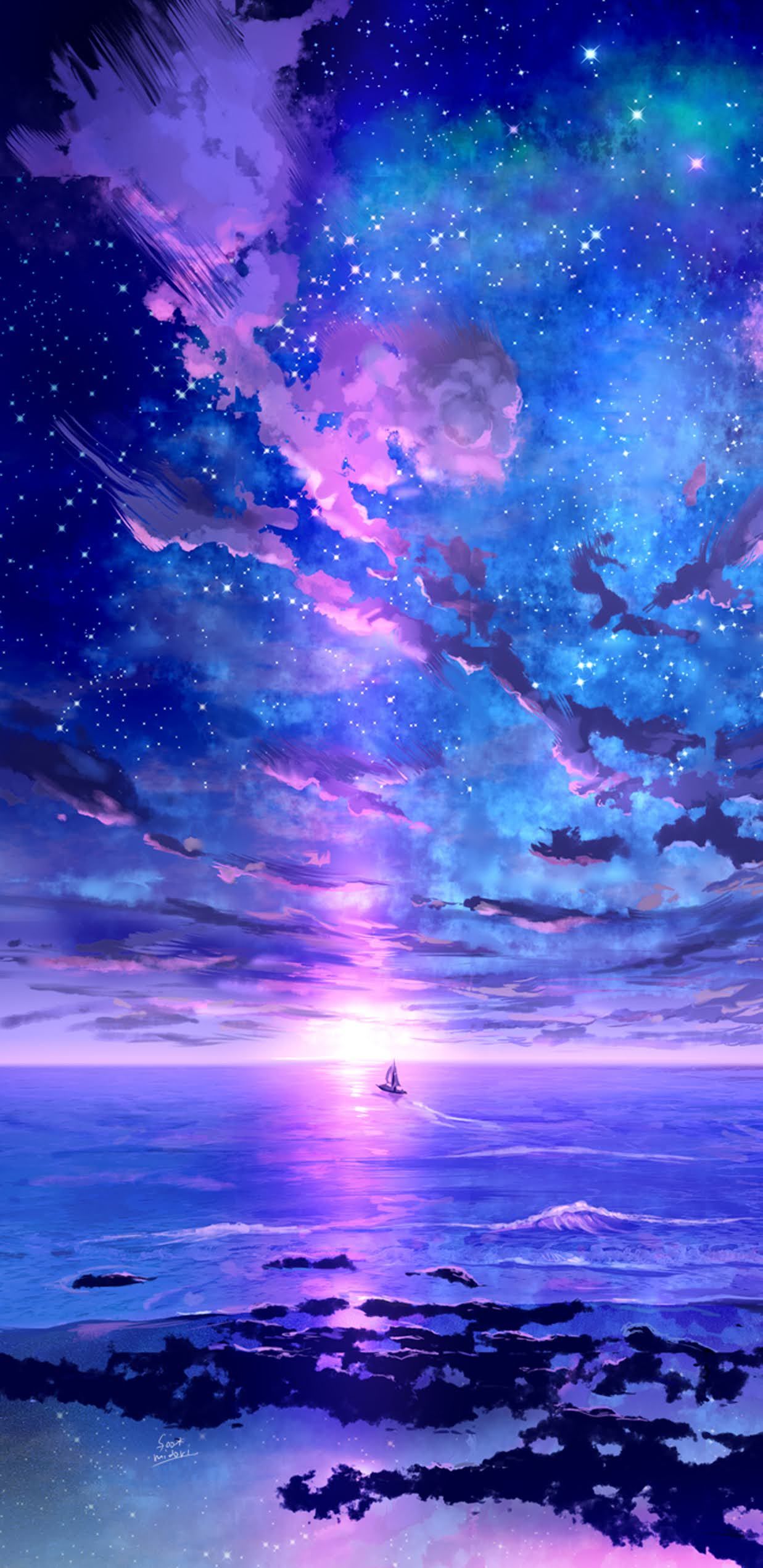 anh bau troi anime