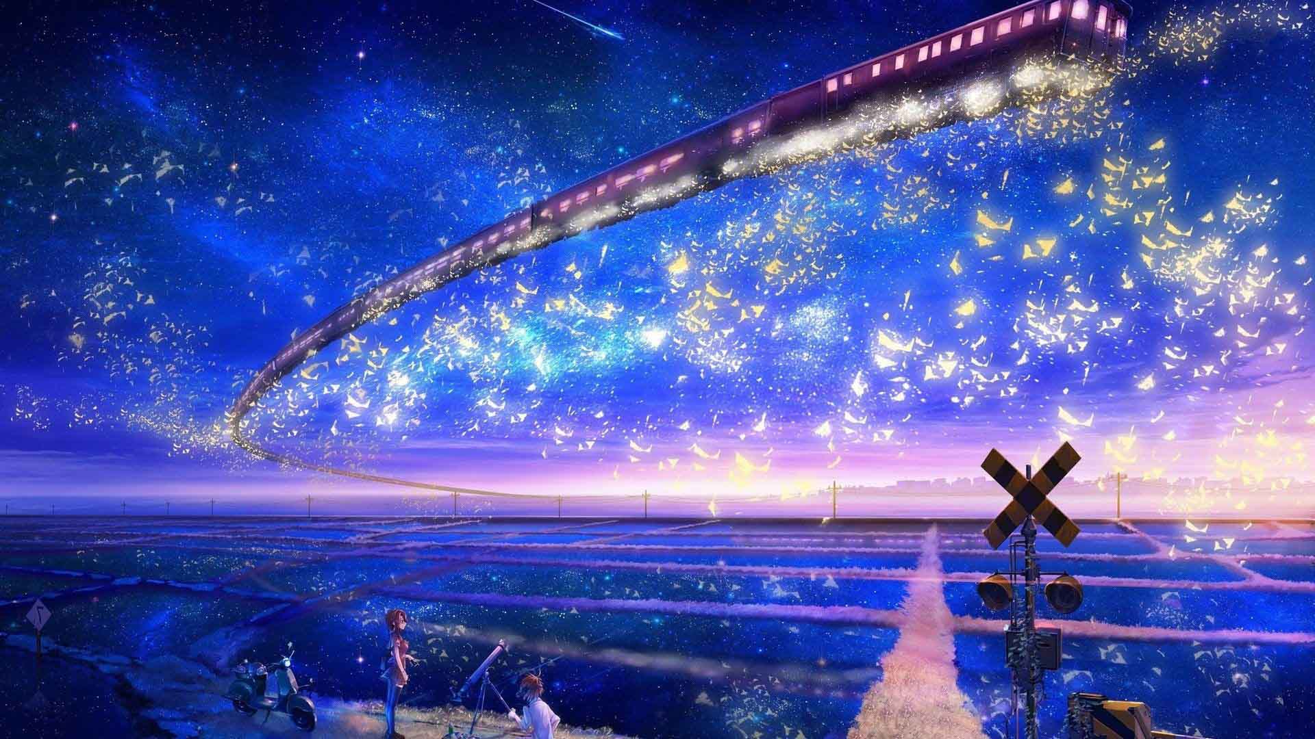 anh bau troi anime