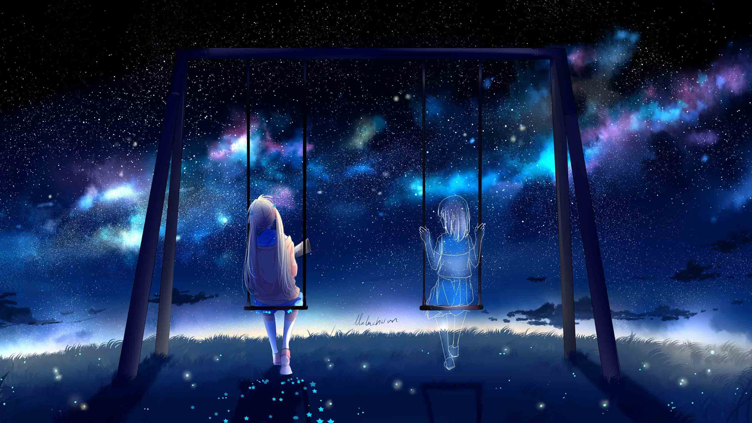 anh bau troi anime
