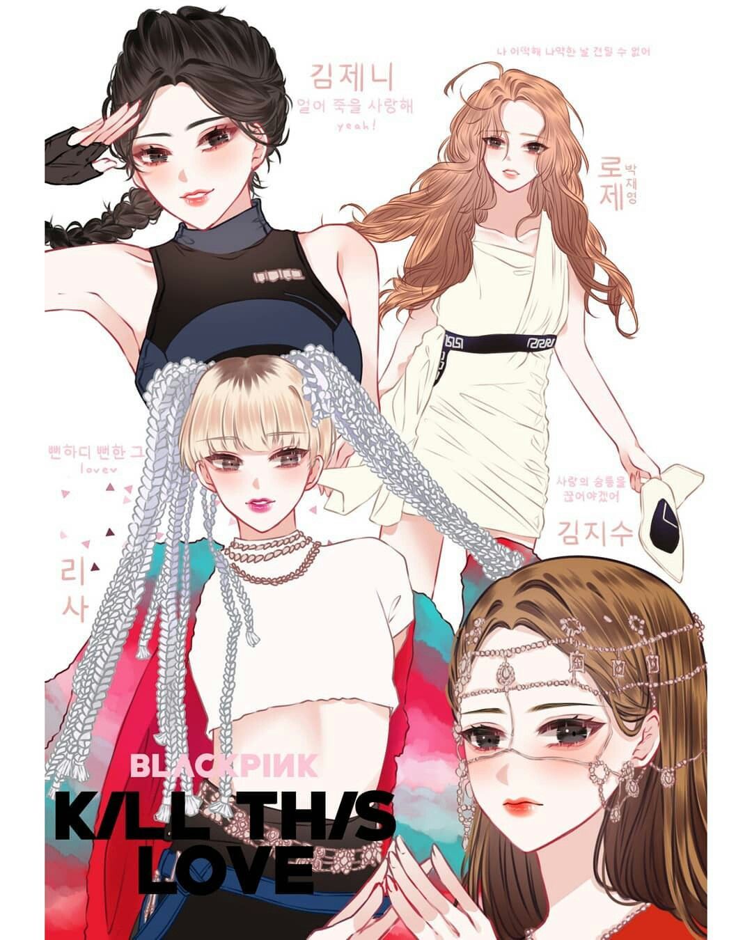 anh blackpink anime