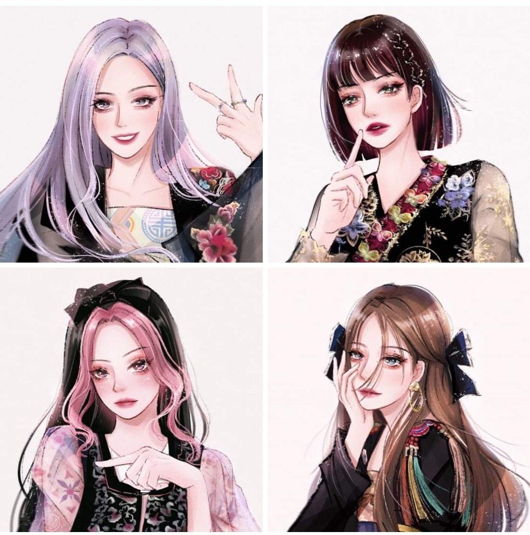 anh blackpink anime