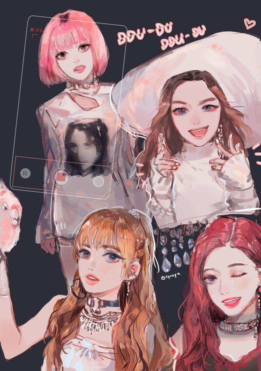 anh blackpink anime