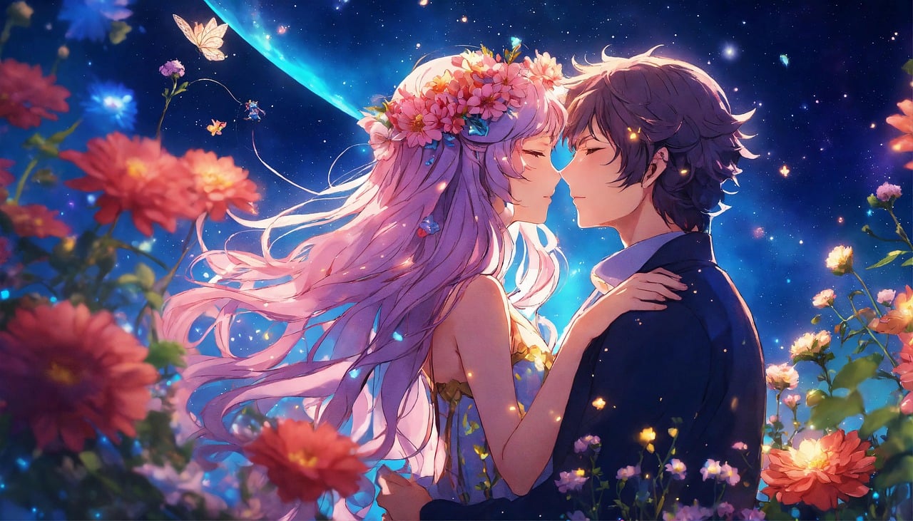 Ảnh Cặp Đôi Anime thể hiện hạnh phúc đôi lứa
