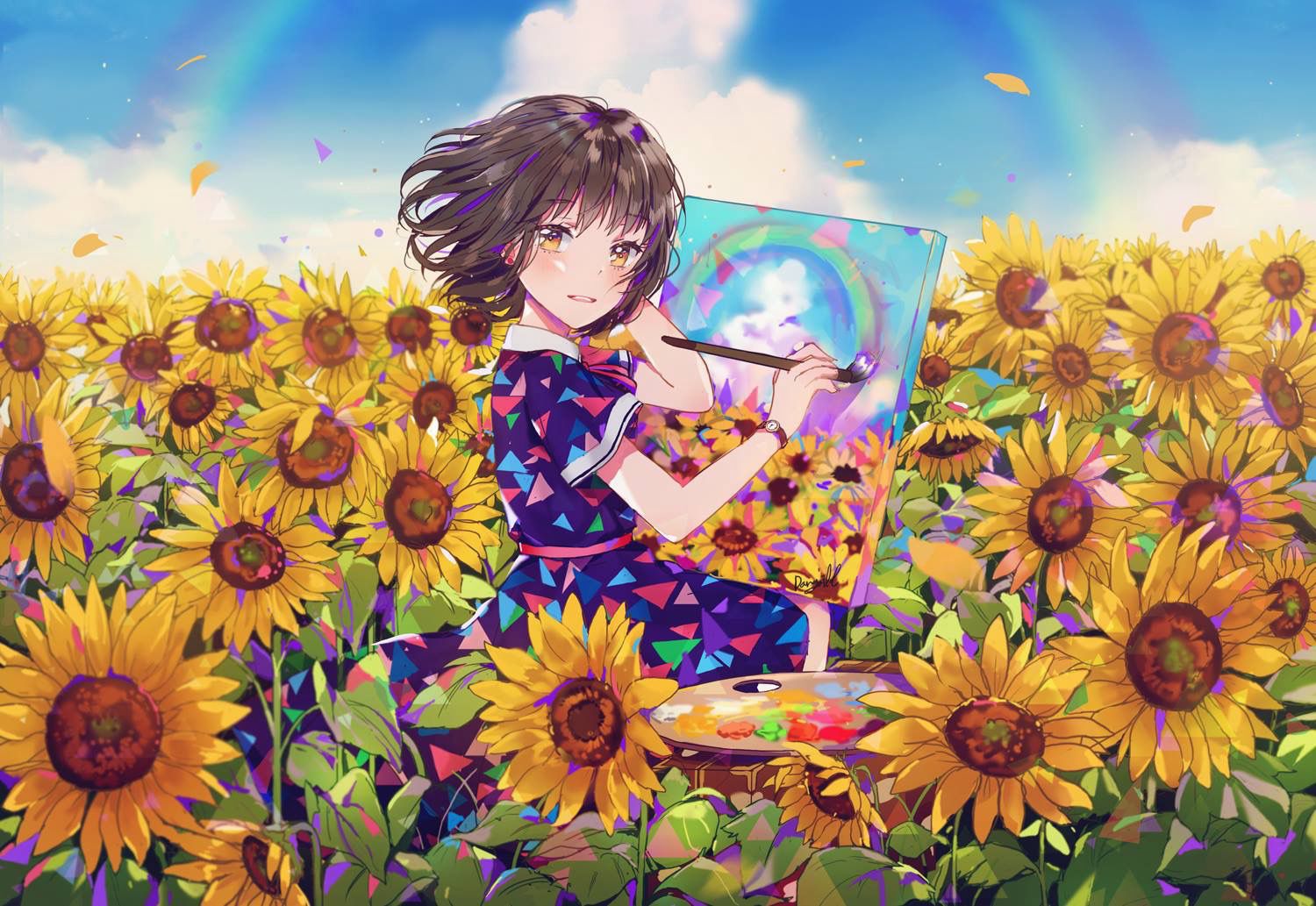 anh hoa huong duong anime anh hoa huong duong anime