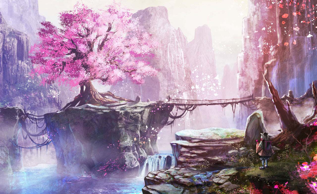 anh phong canh anime