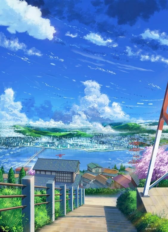 anh phong canh anime