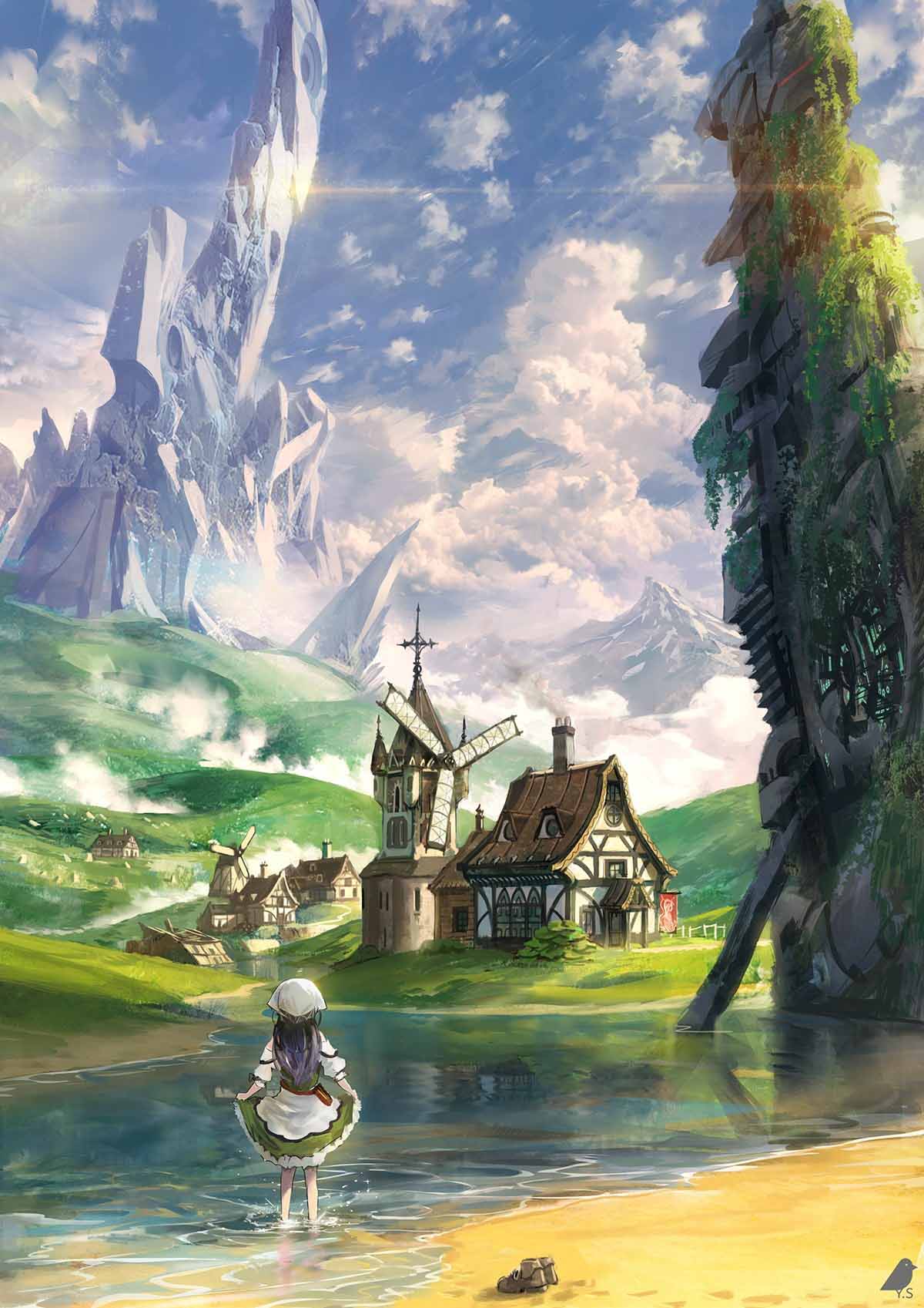 anh phong canh anime