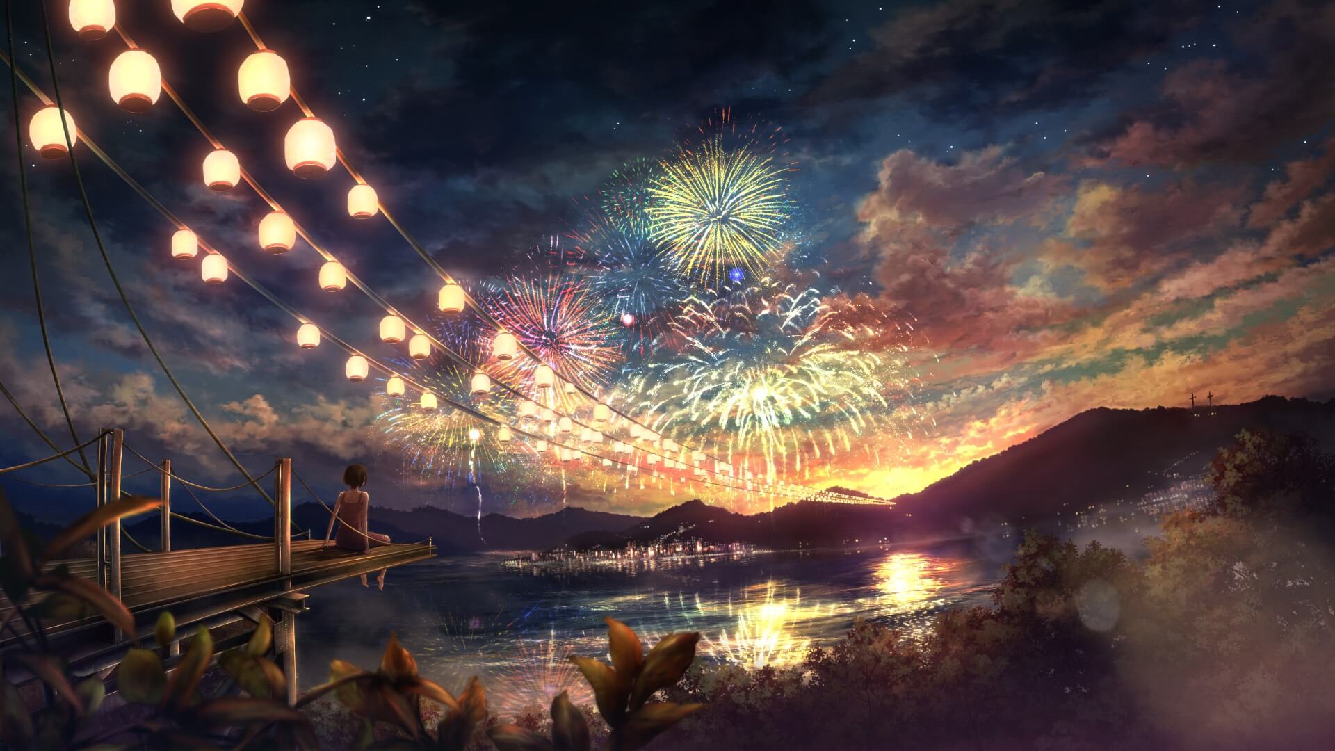 anh phong canh anime