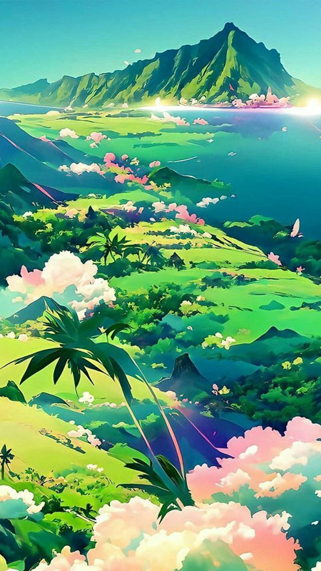 anh phong canh anime