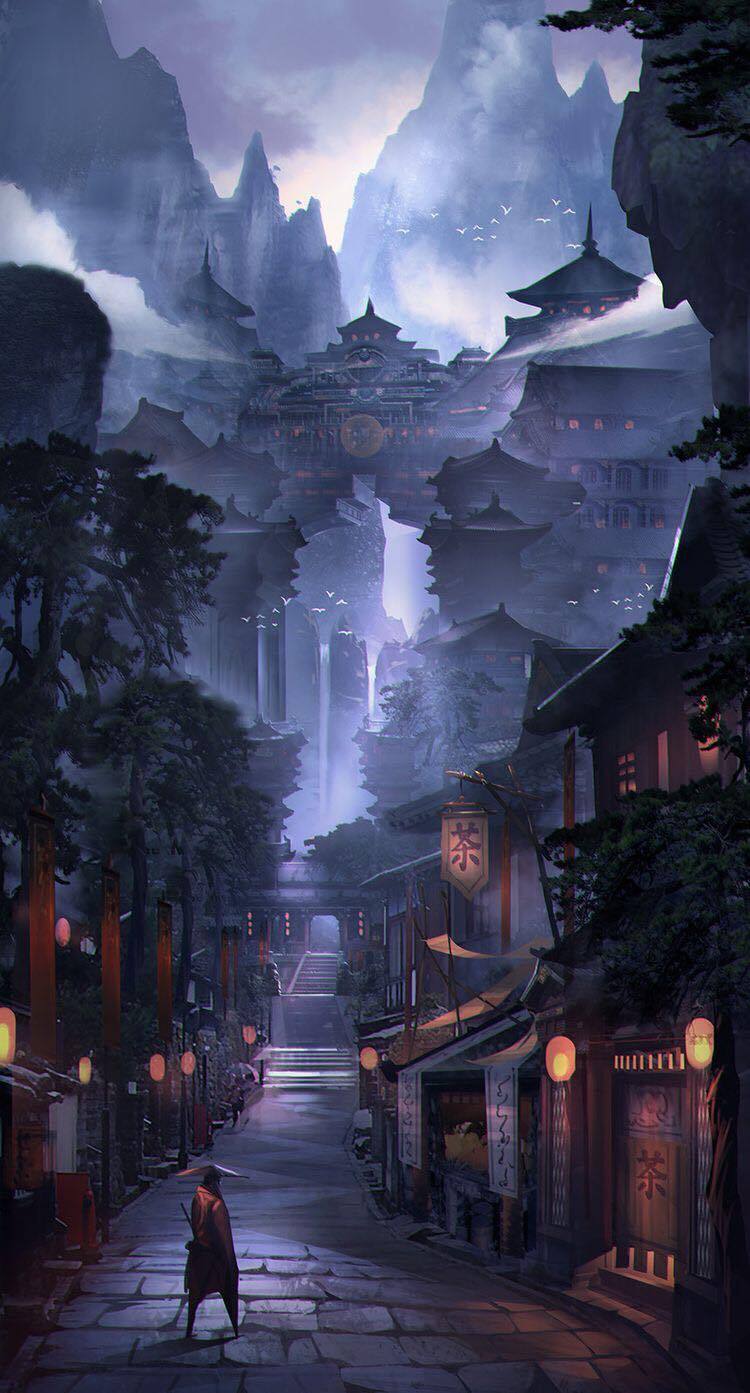 anh phong canh anime