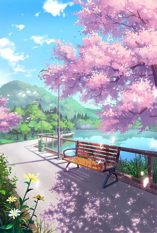 anh phong canh anime