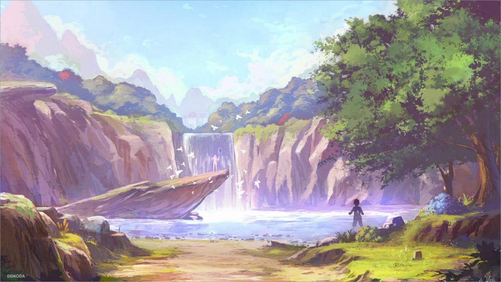 anh phong canh anime