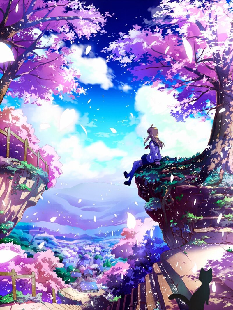 hình nền hoa anh đào anime (60)