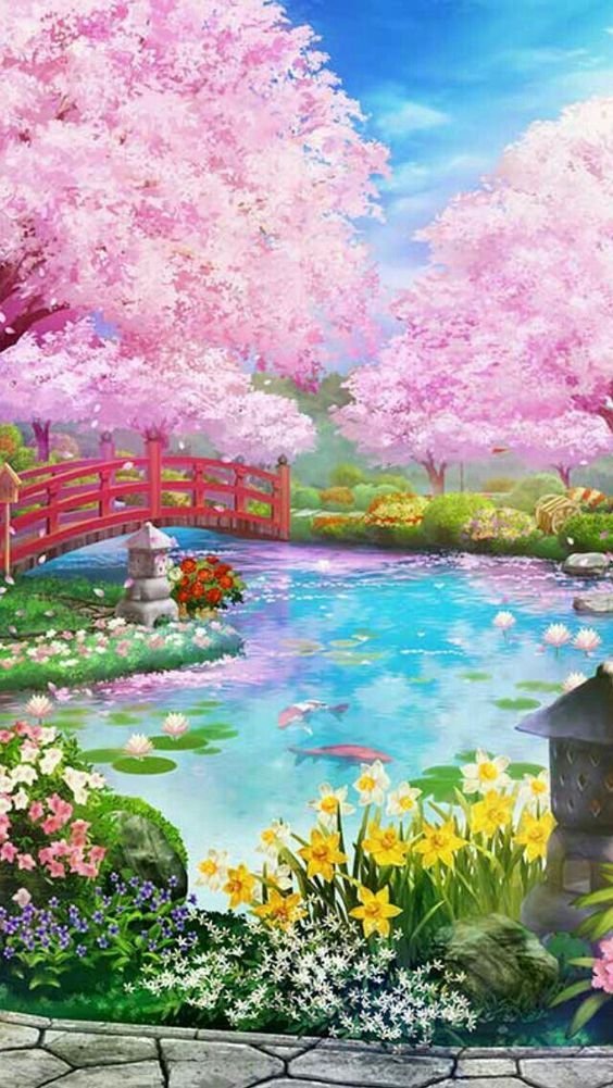 hình nền hoa anh đào anime (81)