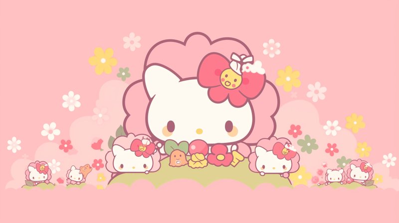 Hình nền Hello Kitty đẹp mê hoặc mọi ánh nhìn
