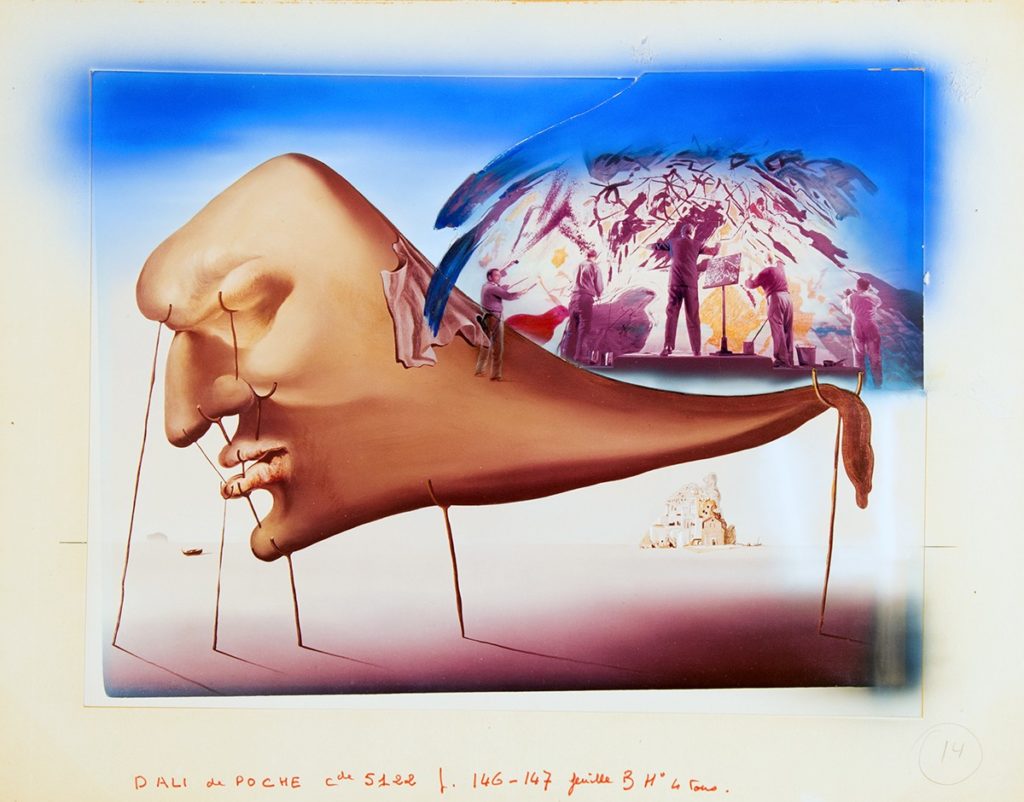 Salvador Dalí,Le Sommeil, circa 1955, Collage of photographic elements with gouache on a photographic base, Unframed