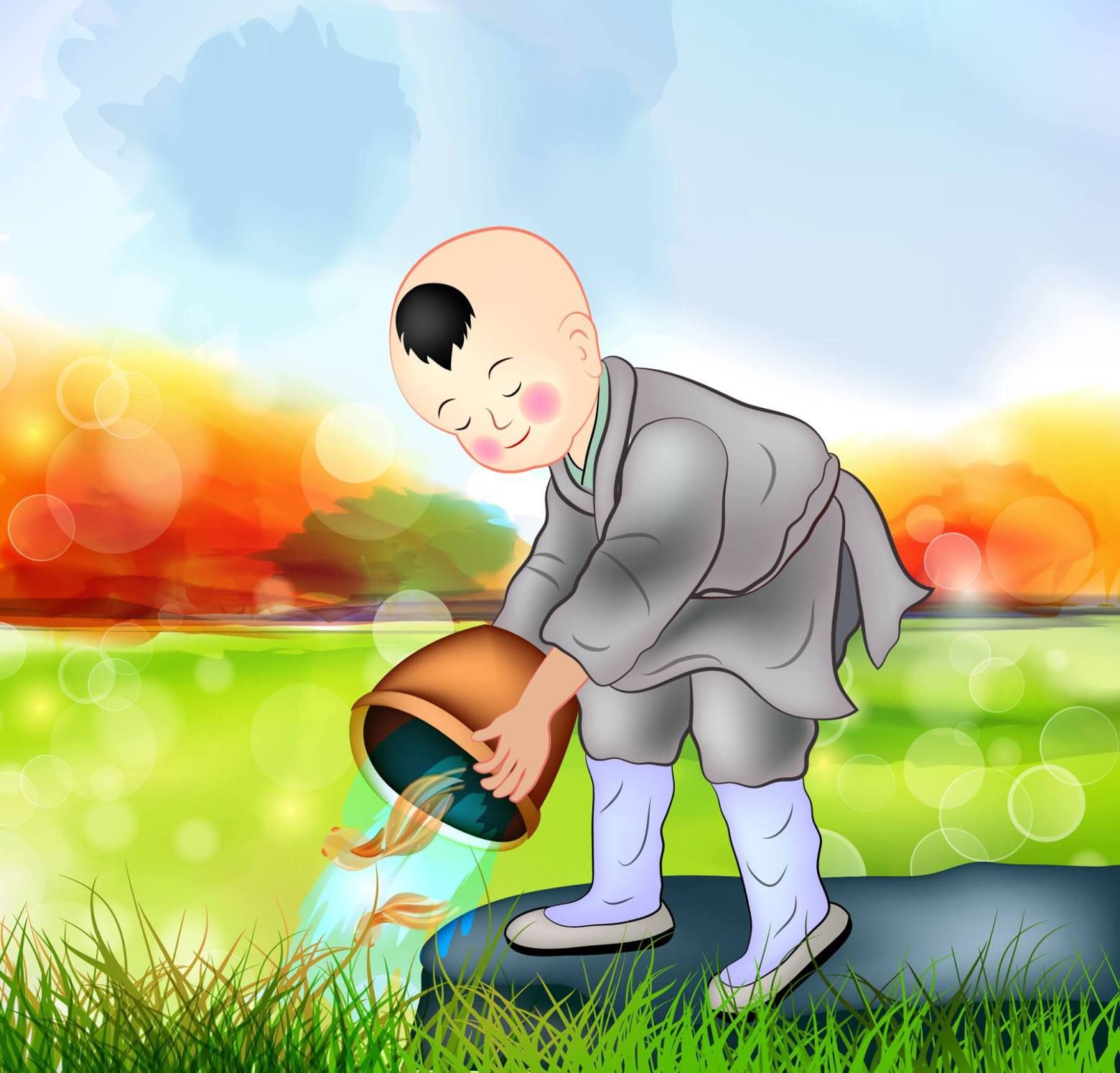 ảnh Ch&uacute; Tiểu Niệm Phật 0014