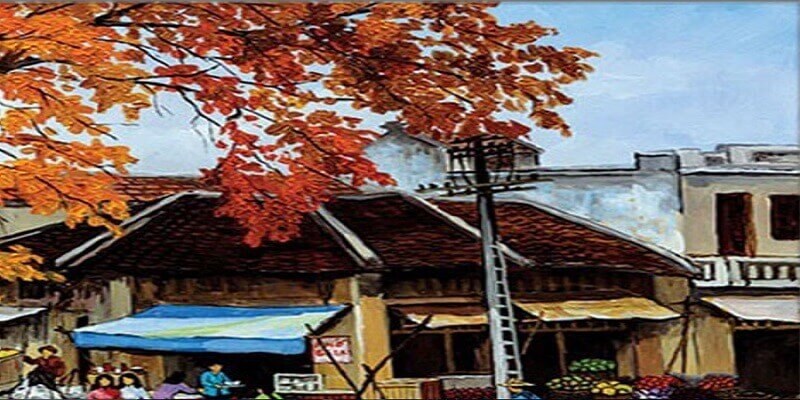 buc tranh pho co ha noi