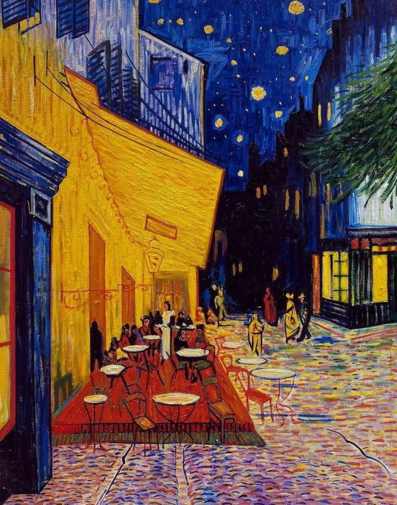 Bức tranh cà phê vỉa hè trong đêm – kiệt tác hội họa của van gogh