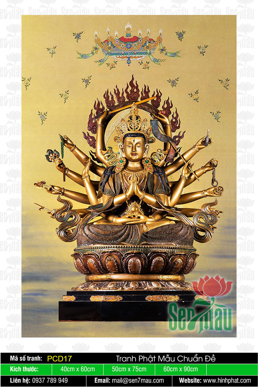 h&igrave;nh ảnh Phật Mẫu Chuẩn Đề 0058
