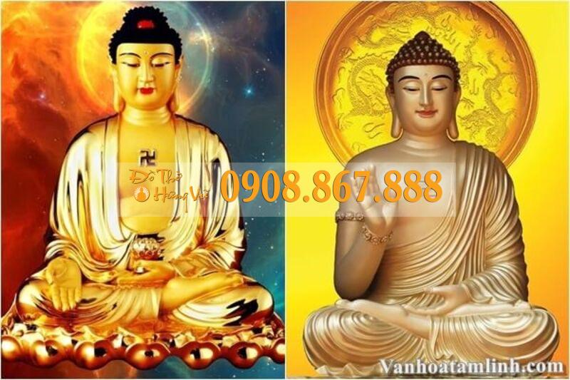 h&igrave;nh ảnh phật th&iacute;ch ca v&agrave; phật a di đ&agrave; 0045