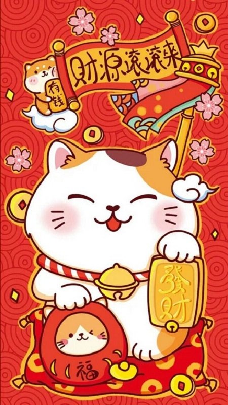 H&igrave;nh nền Tết dễ thương với c&aacute;c h&igrave;nh vẽ vui nhộn v&agrave; m&agrave;u sắc tươi s&aacute;ng, l&agrave;m cho kh&ocirc;ng gian trở n&ecirc;n th&ecirc;m phần sinh động