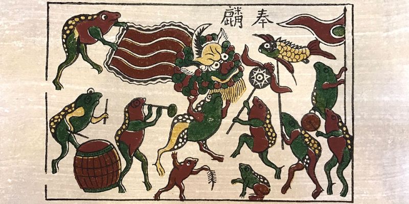Tranh múa lân – tinh hoa nghệ thuật dân gian qua nét vẽ độc đáo