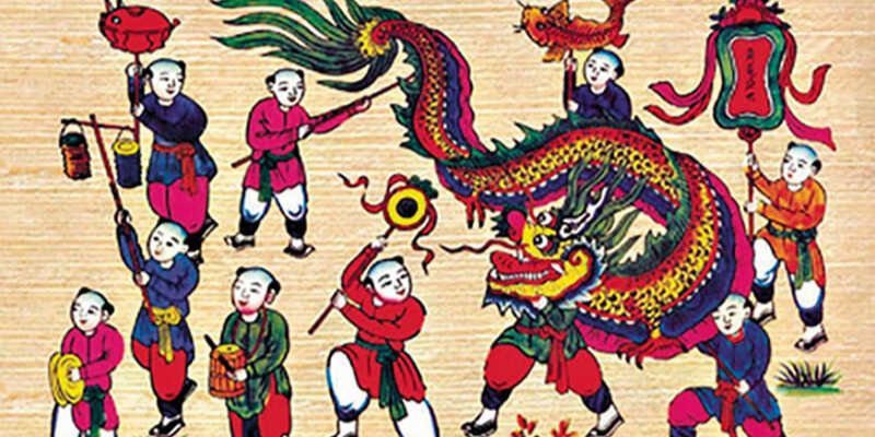tong quan ve buc tranh mua lan truyen thong viet nam Tổng quan về bức tranh múa lân truyền thống Việt Nam