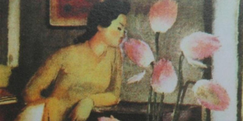 tong quan ve buc tranh thieu nu ben hoa sen