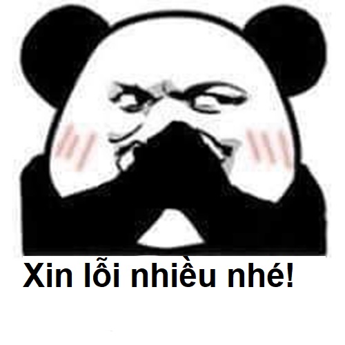 gấu trúc che miệng xin lỗi