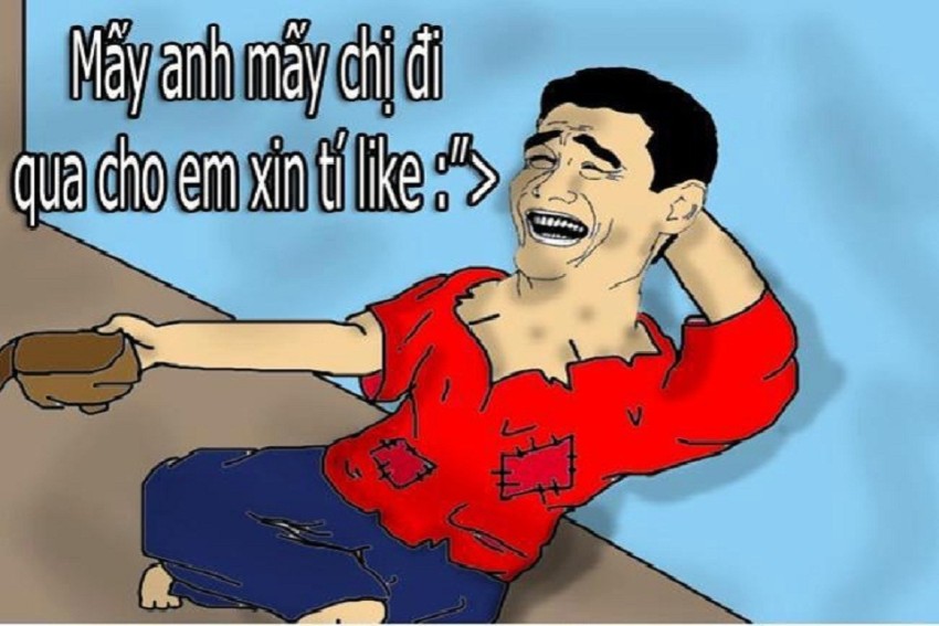 meme ăn xin th&uacute; vị