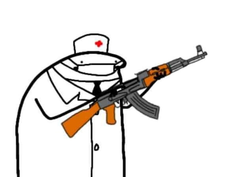 meme cầm s&uacute;ng đẹp