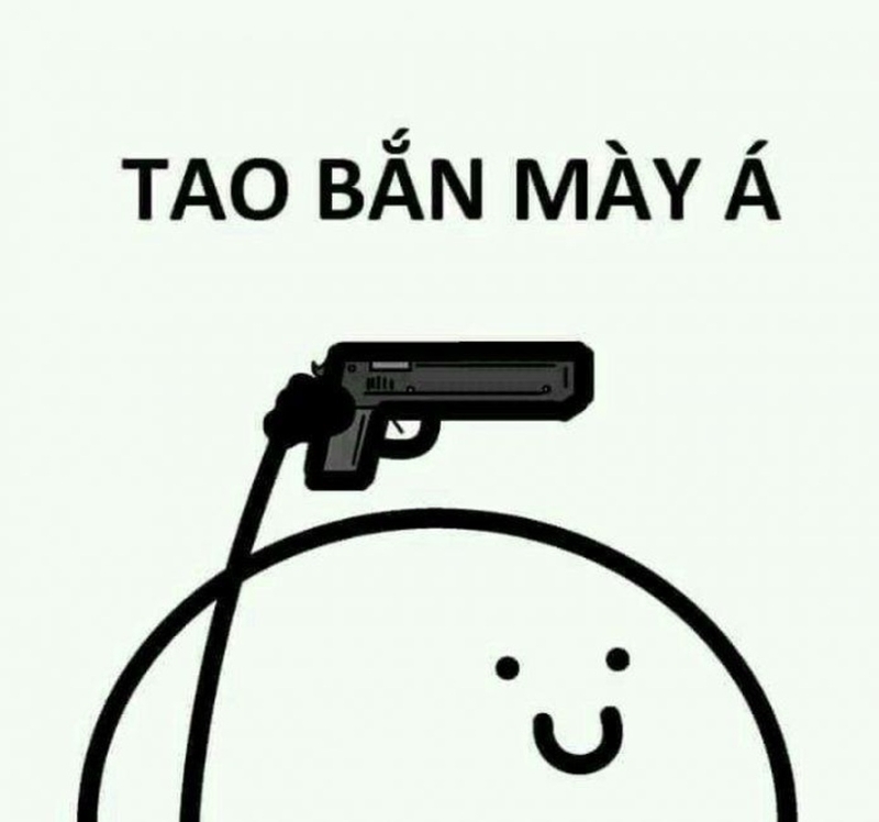 meme cầm s&uacute;ng vui