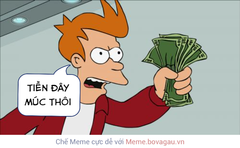 meme đưa tiền v&agrave; biểu cảm