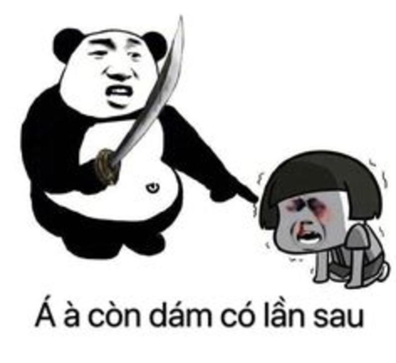 meme gấu tr&uacute;c đe dọa